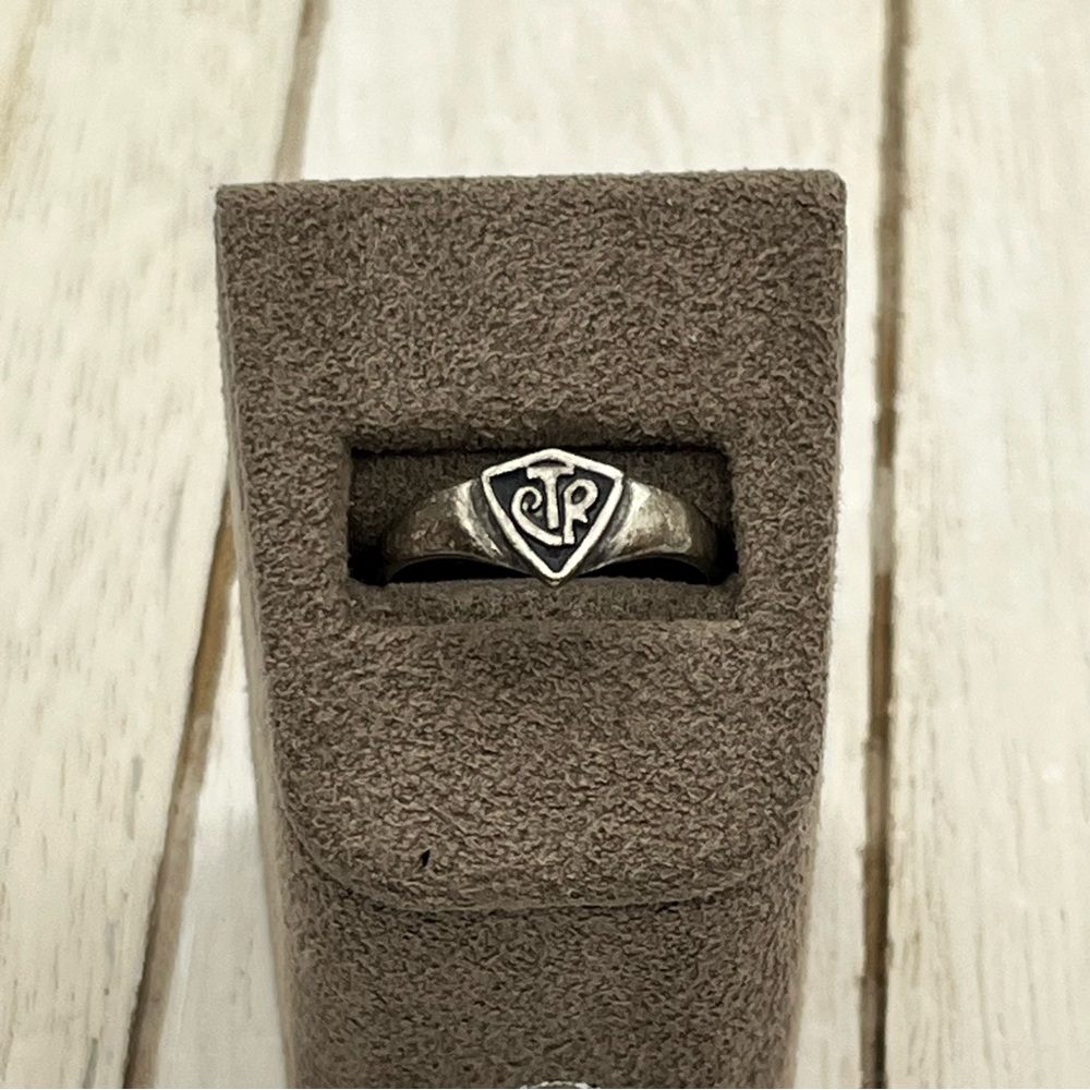 Sterling Silver CTR Shield Ring Simple Band Jewelry